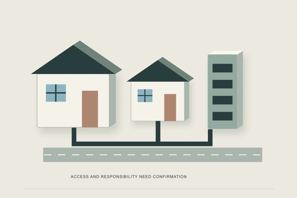 Conceptual illustration of calgary neighbourhood sewer lateral and municipal connection boundary